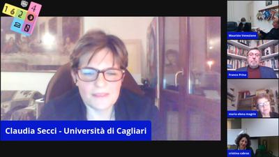 Claudia Secci durante il suo intervento alla tavola rotonda