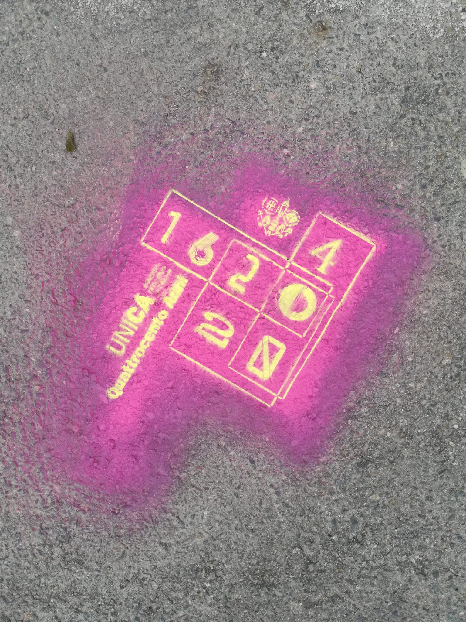 Stencil ingresso Ex Clinica Medica "Mario Aresu"