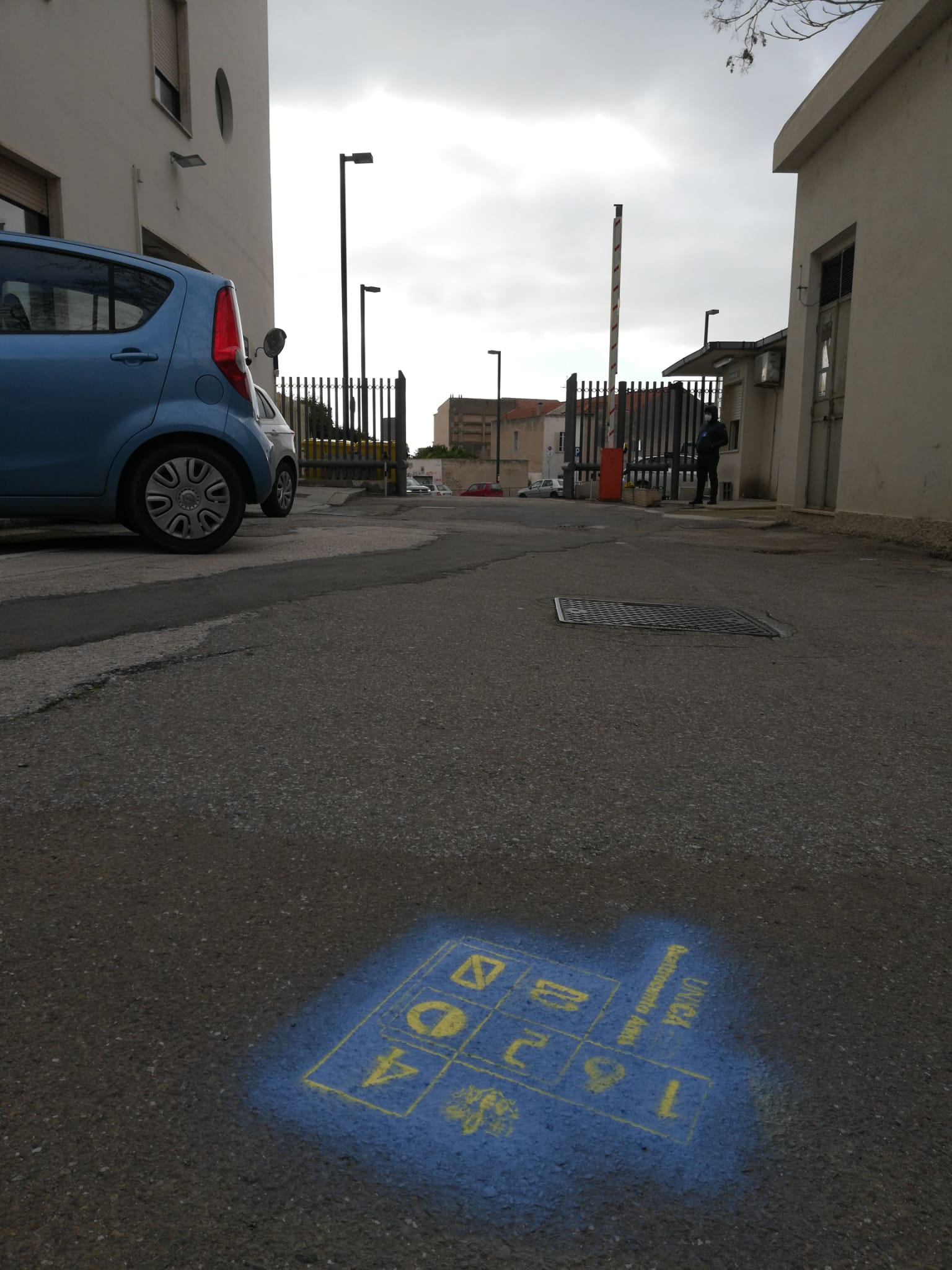 Stencil ingresso Ex Clinica Medica "Mario Aresu"