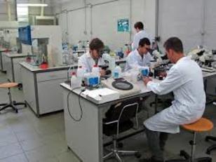 Monserrato. Ricercatori all'opera nel laboratorio di chimica
