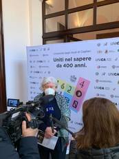 Roberta Mocco intervista il Rettore per il TG della RAI