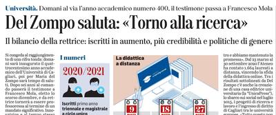 Il servizio di Michela Marroccu per L'Unione Sarda del 3 marzo 2021 a pagina 19