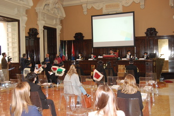 Un momento della cerimonia