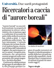 Leggi la notizia su L'Unione Sarda del 4 marzo 2021 a pagina 23