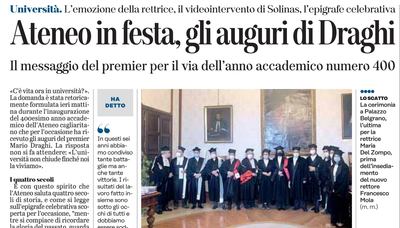 L'articolo di Michela Marrocu su L'Unione Sarda del 5 marzo 2021 a pagina 24