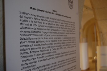 Il pannello informativo che presenta il MUACC