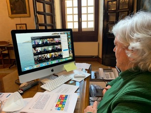 Il Rettore durante la sessione dedicata all'Universit&agrave; italiana