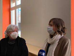 Maria Del Zompo e Maria Chiara Degortes durante la conferenza stampa