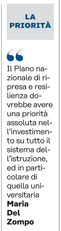 La dichiarazione di Maria Del Zompo su L'Unione Sarda del 24 marzo 2021 a pagina 9