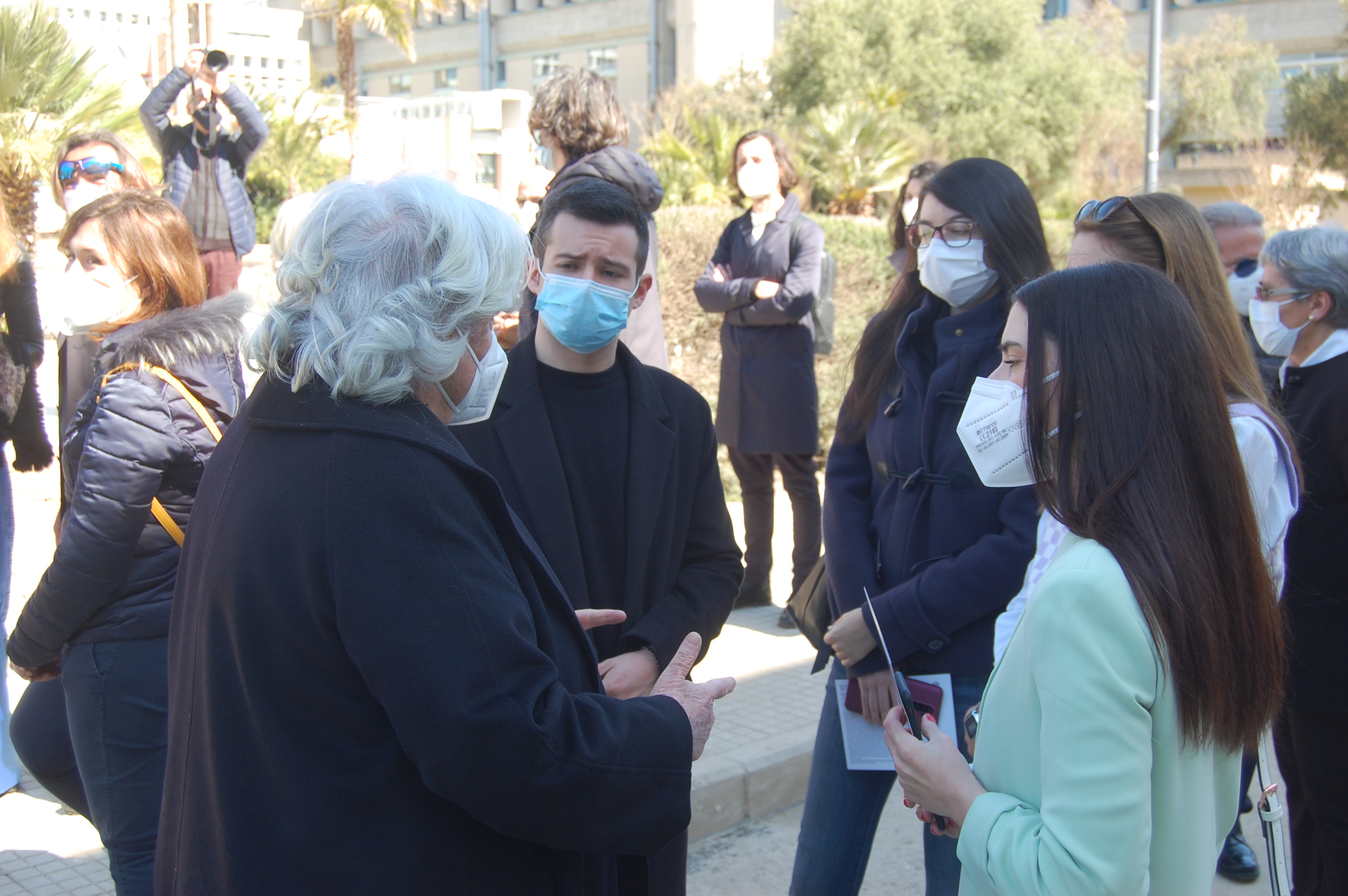 Maria Del Zompo con i rappresentanti degli studenti