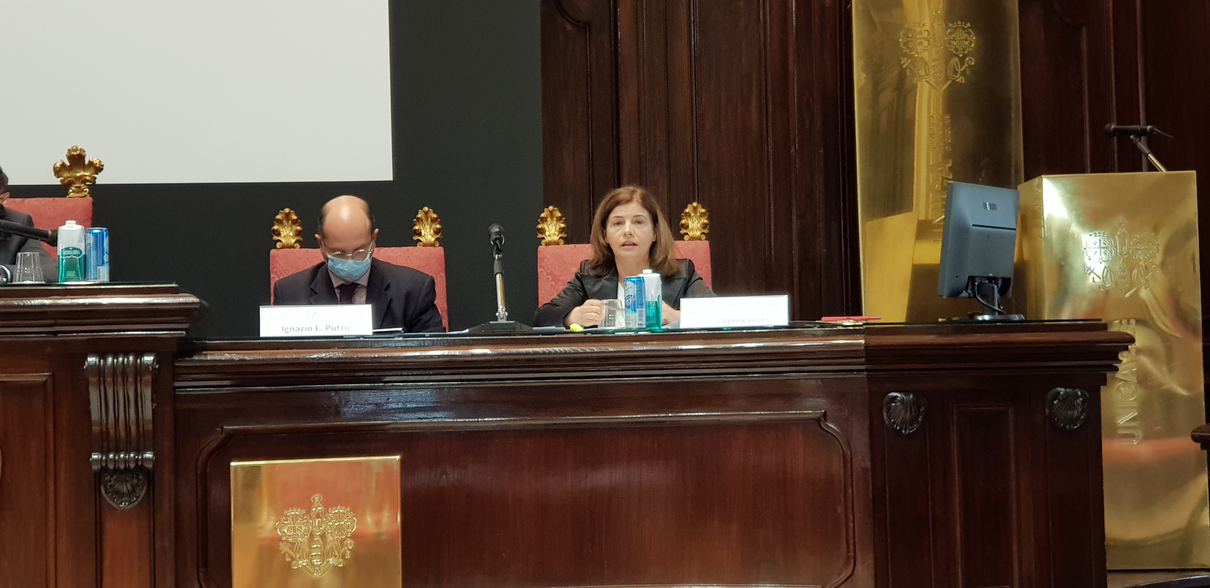 L'intervento della dottoressa Pina Locci, dirigente di UniCa per la didattica e l'orientamento