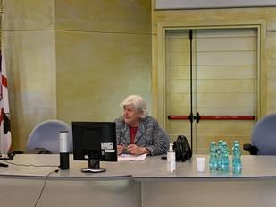 Maria Del Zompo durante il suo intervento al seminario