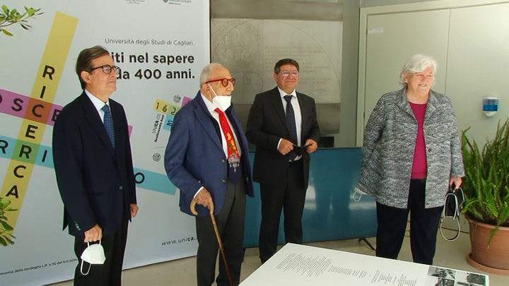 Cagliari. Da sinistra, Giovanni Melis, Pasquale MIstretta, Francesco Mola e Maria Del Zompo