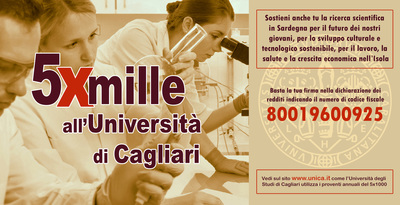 L'ateneo di Cagliari utilizza le entrate dal 5x1000 esclusivamente a favore dei propri studenti e giovani ricercatori