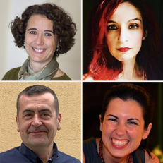 Dall'alto in senso orario, Maria Bustelo, Ester Cois, Paola Carboni e Luigi Raffo