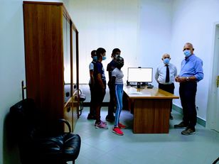 Una fase della realizzazione del video supportata da Germano Orr&ugrave; e Luigi Minerba