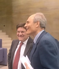 Il professor Cao con il Rettore dell'Università di Cagliari, Francesco Mola
