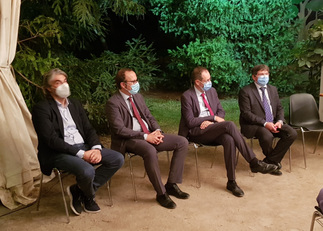 Da sinistra, Tomaso Locci, Giorgio Angius, Luciano Colombo e Francesco Mola