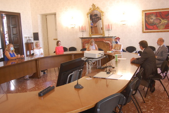 L'incontro in Sala Consiglio a Palazzo Belgrano
