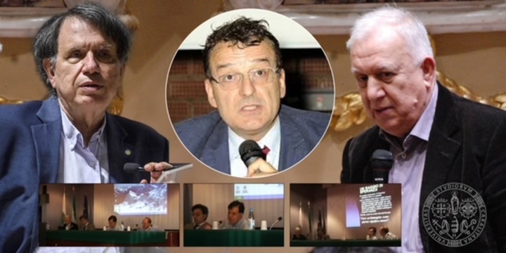Da sinistra, Giorgio Parisi, Roberto Giuntini e Silvano Tagliagambe