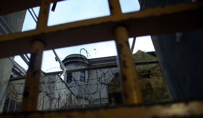 Cagliari. Uno scorcio del cortile interno, sezione femminile, dell'ex struttura penitenziaria