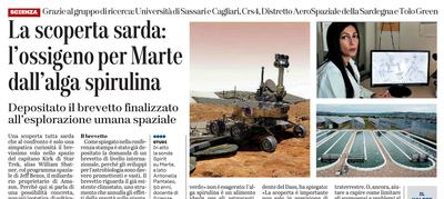 La notizia su L'Unione Sarda del 15 ottobre 2021 a pagina 11
