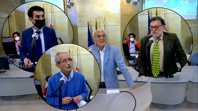 Da sinistra, Daniele Cocco, Giorgio Querzoli, Antonello Sanna e Arnaldo Cecchini