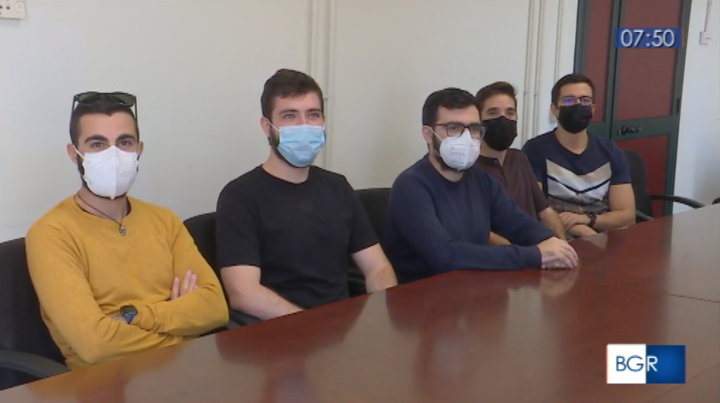 Un gruppo di giovani ricercatori del Dipartimento di Matematica e Informatica