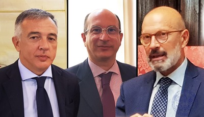 Da sinistra, Fabrizio Pilo, Ignazio Putzu e Gianni Fenu
