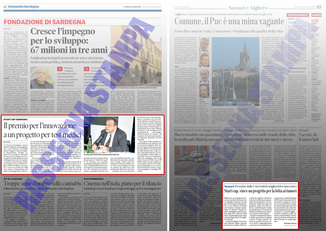 In edicola. La notizia oggi sui due quotidiani sardi, La Nuova Sardegna e L'Unione Sarda