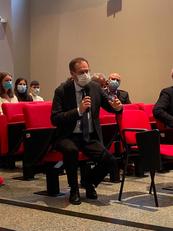 Il professor Colombo durante il suo intervento