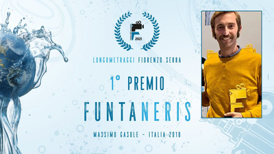 Nel riquadro il regista Massimo Gasole alla premiazione del 20 novembre