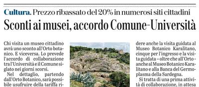 La notizia su L'Unione Sarda del 28 novembre 2021 a pagina 25