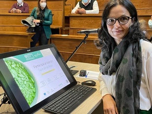 Chiara Di Guardo durante la presentazione di "Spirulina noa"