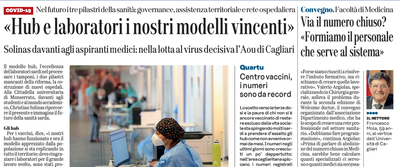 Gli articoli su L'Unione Sarda del 2 dicembre 2021 a pagina 5