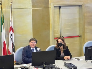Il rettore Francesco Mola con la direttrice del Cal, Caterina Giannattasio