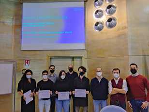 Cagliari, 16 dicembre 2021. Foto di gruppo della premiazione finale dell'Innovation Camp "Smart Think Edition"