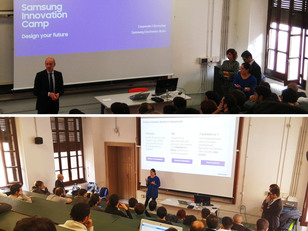Unica.it, 19/12/2019. Nell’immagine due momenti della prima presentazione del corso a Cagliari: in alto il professor Gianni Fenu, attuale prorettore vicario e allora delegato Ict dell’ateneo, in basso l’intervento di Anastasia Buda per Samsung Italia