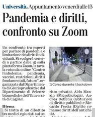 La notizia su L'Unione Sarda del 16 febbraio 2022 a pagina 21