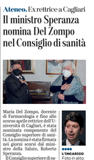 La notizia su L'Unione Sarda del 1 marzo 2022 a pagina 13