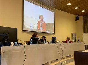 Angela Quaquero, presidente dell'Ordine delle Psicologhe e degli Psicologi della Sardegna, durante il suo intervento