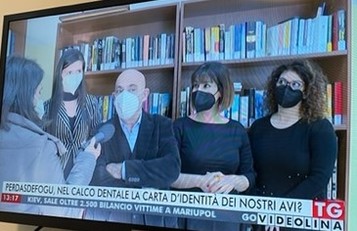 Germano Orru e le ricercatrici Alessandra Scano, Sara Faias e Cinzia Casu