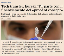 Il progetto dei ricercatori di Cagliari &egrave; stato rilanciato anche dal Sole24ore