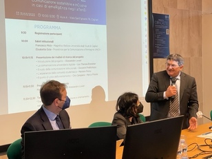 Cagliari. Da sinistra, Alessandro Lovari, Elisabetta Gola e Francesco Mola