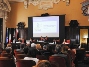 L'Aula magna durante la presentazione della nuova legge