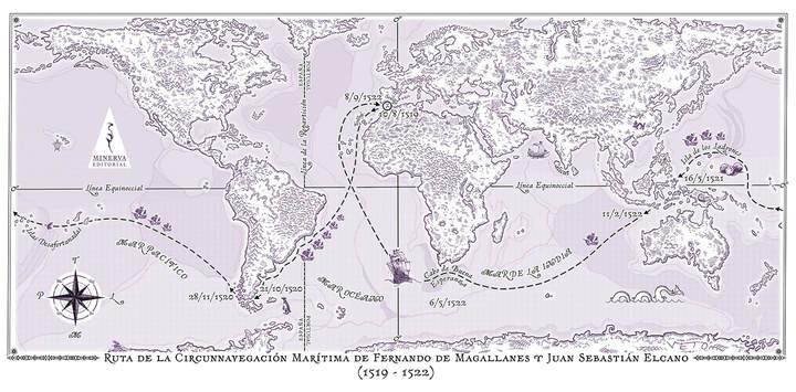 La mappa del viaggio di Pigafetta