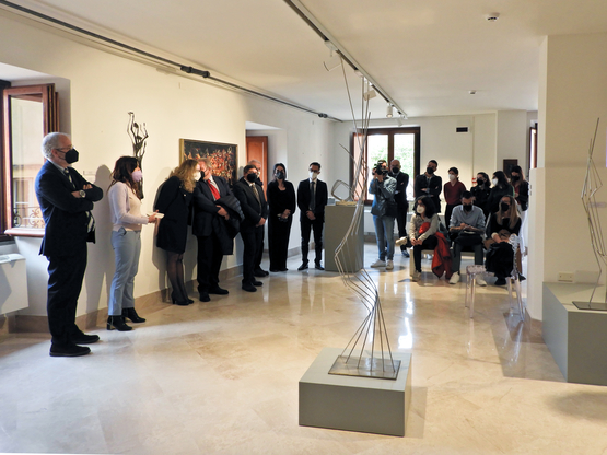 Un'immagine della conferenza stampa di questa mattina