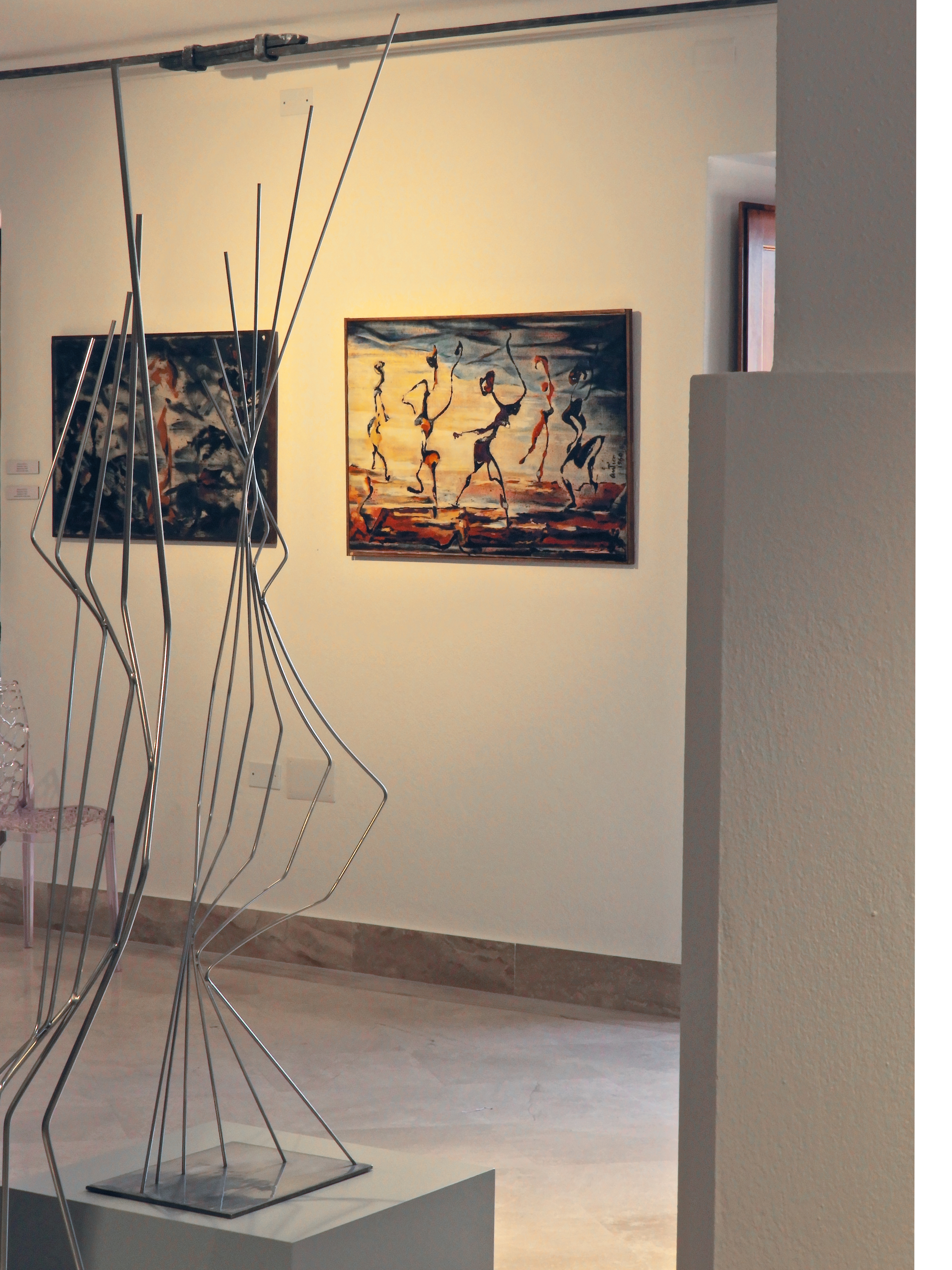 Alcune delle opere di Italo Antico esposte al MUACC