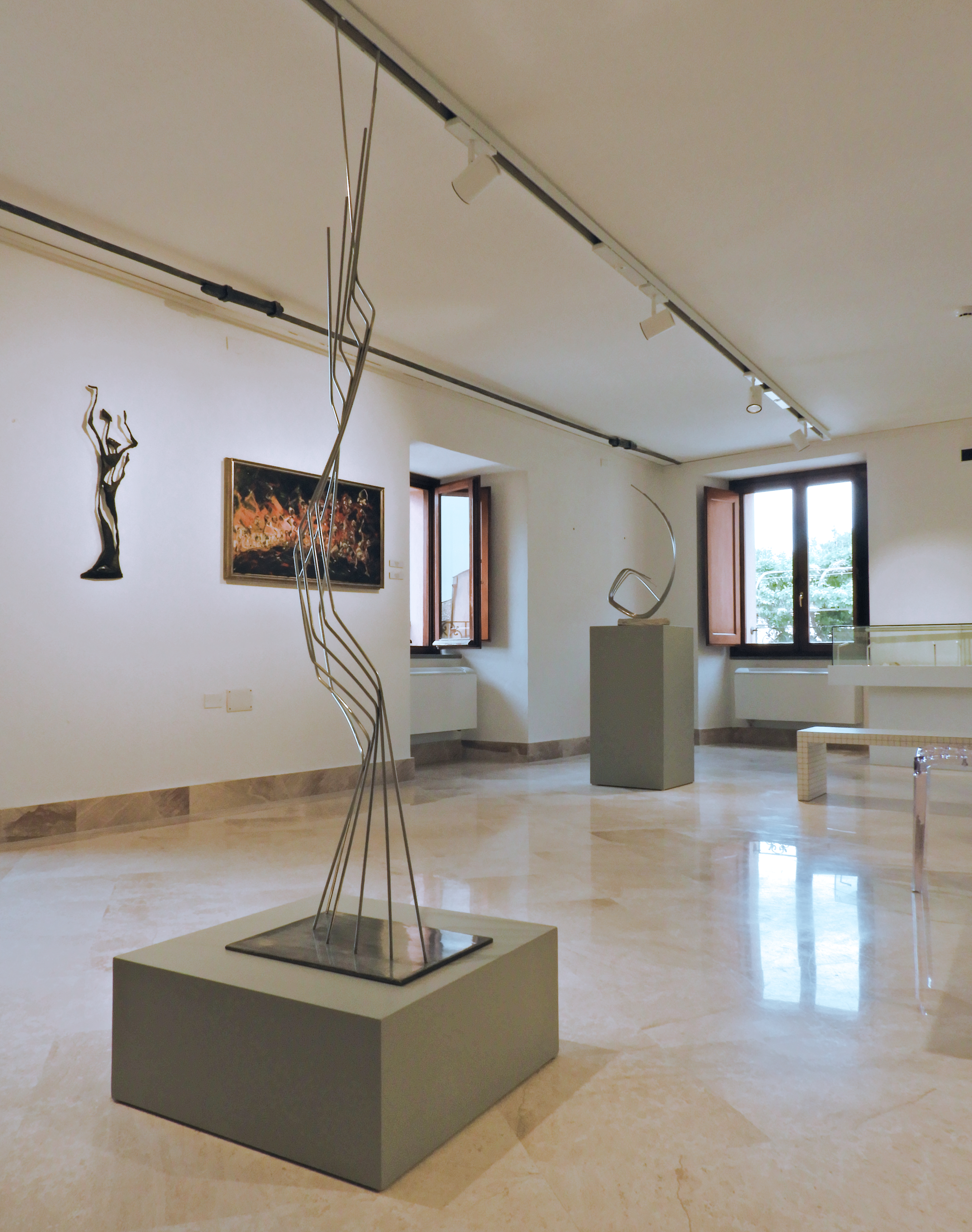 Alcune delle opere di Italo Antico esposte al MUACC