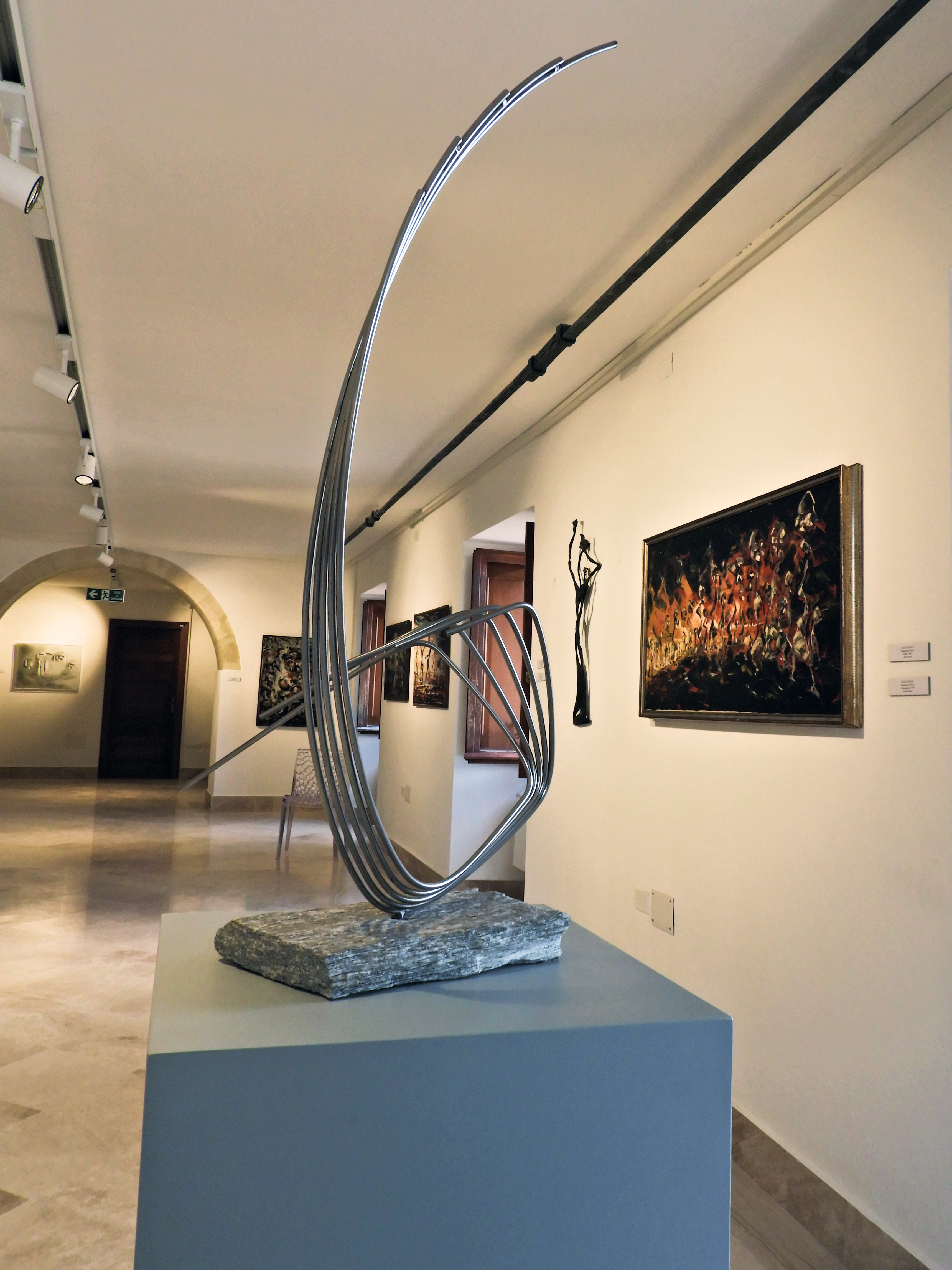 Alcune delle opere di Italo Antico esposte al MUACC